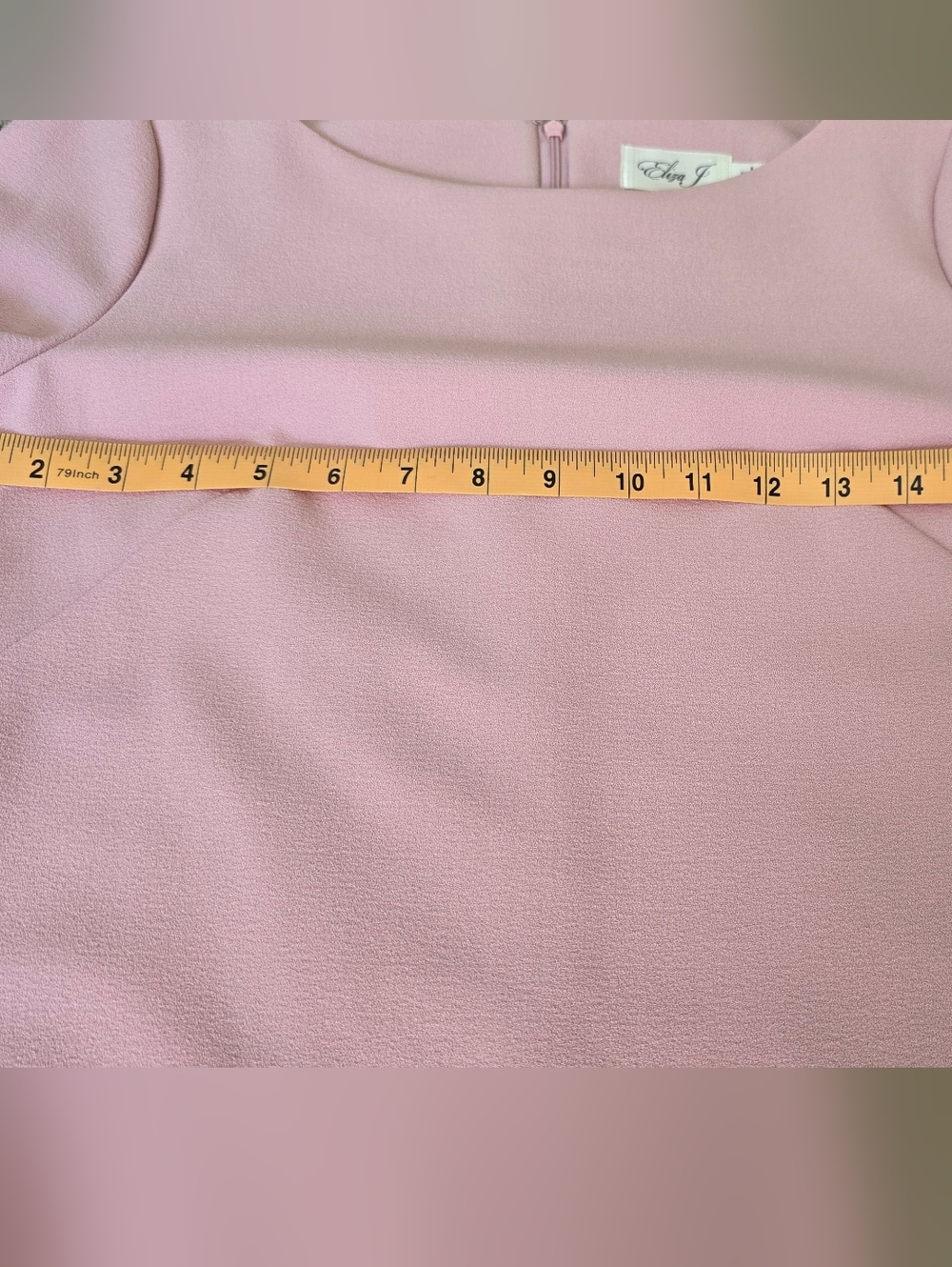 Eliza J Soft Pink Bell-Sleeve Shift Dress Sz. 8 - Picture 7 of 9